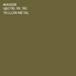 #6A6338 - Yellow Metal Color Image